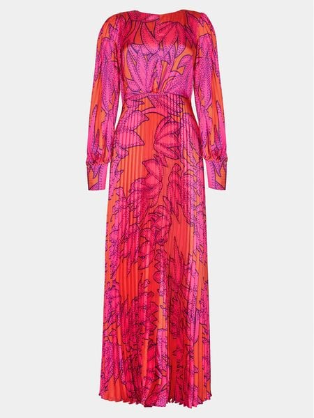 Nissa Sukienka letnia RC14905 Różowy Regular Fit. Czerwone sukienki damskie Nissa, na lato, bez wzorów, z syntetyku, bez kołnierzyka, bez ramiączek. Za 1,379.00 zł.