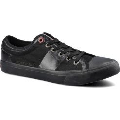 Czarne Trampki Cross Jeans Męskie Sznurowane Buty. Czarne trampki męskie Cross Jeans, z aplikacjami, z jeansu, bez zapięcia. Za 119.99 zł.