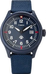 Zegarek Timex Zegarek męski Timex TW2W23600 niebieski. Niebieskie zegarki męskie Timex, bez wzorów. Za 316.99 zł.