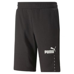 Szorty Puma Ess Block X Tape 10''. Czarne buty sportowe męskie Puma, bez wzorów, bez zapięcia, na fitness i siłownię. W wyprzedaży za 159.20 zł.