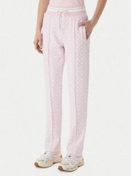 Guess Spodnie dresowe V5YB20 KB212 Różowy Regular Fit. Czerwone spodnie dresowe damskie Guess, z aplikacjami, z dresówki. Za 399.99 zł.