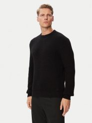 HUGO Sweter Sylas 50570271 Czarny Regular Fit. Czarne swetry męskie Hugo, m, bez wzorów, z bawełny, bez kołnierzyka, bez ramiączek. Za 629.99 zł.