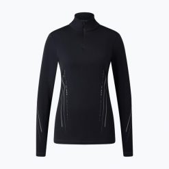 Longsleeve termoaktywny damski BOGNER FIRE+ICE Ilvy 3. Czarne bielizna sportowa damska bez wzorów. Za 569.99 zł.
