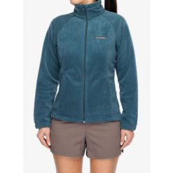 Bluza rozpinana damska Columbia Benton Springs FZ. Niebieskie bluzy damskie Columbia, bez wzorów, sportowe, bez ramiączek, bez kaptura. Za 208.99 zł.