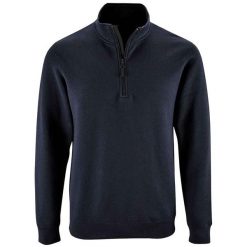 Sweter Męski Stan Zip Z Kołnierzem Stojącym. Niebieskie swetry męskie SOL'S, m, bez wzorów, bez kołnierzyka, bez ramiączek. Za 118.99 zł.
