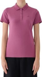4f Koszulka damska polo 4F F554 różowa 4FWAW25TPTSF554 60S 2XL. Czerwone bluzki damskie 4F, s, bez wzorów, bez kołnierzyka, bez ramiączek. Za 93.07 zł.