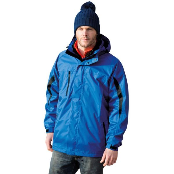 Kurtka Męska Journey 3 W 1. Czarne kurtki męskie RESULT, m, bez wzorów, z materiału, z kapturem. Za 426.99 zł.