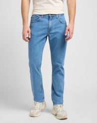 MESKIE SPODNIE LEE BROOKLYN STRAIGHT LIGHT STONE 112145194. Jeansy męskie Lee, z jeansu. Za 219.99 zł.