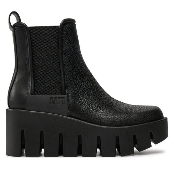 Botki United Nude. Czarne botki damskie United Nude, bez wzorów, bez obcasa, na koturnie, bez zapięcia. Za 1,649.00 zł.