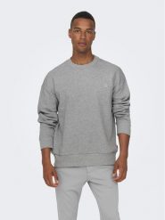 Only & Sons Bluza 22026662 Szary Relaxed Fit. Szare bluzy męskie Only & Sons, m, bez wzorów, z bawełny, bez ramiączek, bez kaptura. W wyprzedaży za 99.99 zł.
