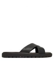 Calvin Klein Klapki Sq Molded Sandal Xcross Lth HM0HM02235 Czarny. Czarne klapki męskie Calvin Klein, bez wzorów, ze skóry, bez zapięcia. Za 409.99 zł.