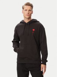 HUGO Bluza Diflow 50574451 Czarny Relaxed Fit. Czarne bluzy męskie Hugo, m, bez wzorów, z bawełny, bez ramiączek, bez kaptura. Za 599.99 zł.