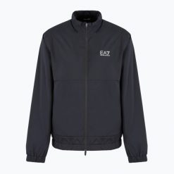 Kurtka męska EA7 Emporio Armani Golf Pro Windbreaker. Czarne kurtki męskie EA7 Emporio Armani, m, bez wzorów, z elastanu, bez kaptura. Za 829.99 zł.