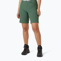 Spodenki trekkingowe damskie Helly Hansen Brona Softshell. Zielone szorty damskie Helly Hansen, bez wzorów, z softshellu, sportowe. Za 337.00 zł.