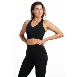 Stanik fitness cardio Rough Radical Chic Sports Bra. Czarne bielizna sportowa damska ROUGH RADICAL, l, bez wzorów. Za 99.99 zł.