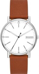 Zegarek Skagen Skagen Signatur SKW6903 Zegarek męski biała tarcza 40 mm. Białe zegarki męskie Skagen, bez wzorów. Za 393.99 zł.