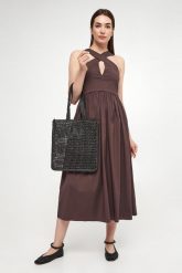 Sukienka midi Stelvio MAX MARA BEACHWEAR. Sukienki damskie Max Mara Beachwear, bez wzorów, bez kołnierzyka, bez ramiączek, midi. W wyprzedaży za 1,004.25 zł.