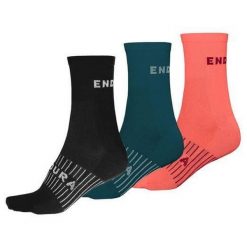 Damskie skarpety Endura Coolmax® Race (potrójne opakowanie). Niebieskie skarpetki damskie ENDURA, bez wzorów. Za 73.99 zł.