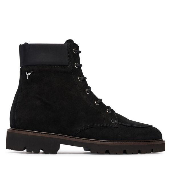 Trzewiki Giuseppe Zanotti. Czarne botki męskie Giuseppe Zanotti, bez wzorów, bez obcasa, bez zapięcia. Za 2,399.00 zł.