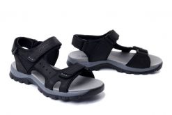 ARTIKER RELAKS 54A0283 czarny, sandały męskie. Czarne sandały męskie Artiker Relaks, na lato, bez wzorów, ze skóry, bez zapięcia. Za 209.90 zł.