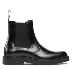 Sztyblety KARL LAGERFELD. Czarne botki męskie KARL LAGERFELD, bez wzorów, bez obcasa, bez zapięcia. Za 1,299.00 zł.