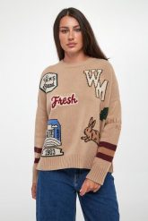 Sweter damski z wełny dziewiczej Pavidi WEEKEND MAX MARA. Swetry nierozpinane damskie Weekend Max Mara, xs, bez wzorów, z wełny, bez kołnierzyka, bez ramiączek. Za 1,239.00 zł.