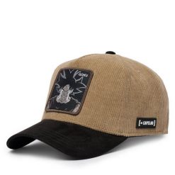 Czapka z daszkiem Capslab. Brązowe czapki damskie CapsLab, bez wzorów. Za 169.99 zł.