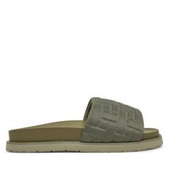 Klapki Gant. Brązowe klapki damskie GANT, bez wzorów, bez obcasa, bez zapięcia. Za 179.99 zł.