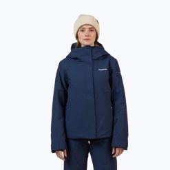 Kurtka narciarska damska Rossignol Velika Insulated. Niebieskie kurtki sportowe damskie Rossignol, na zimę, bez wzorów, bez ramiączek, bez kaptura, narciarskie. Za 1,668.50 zł.