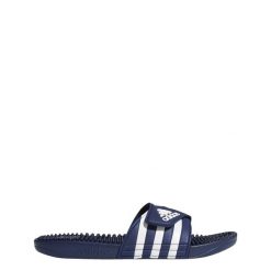 Klapki basenowe dla dorosłych Adissage. Białe klapki damskie Adidas, bez wzorów, sportowe, bez obcasa, bez zapięcia. Za 129.00 zł.