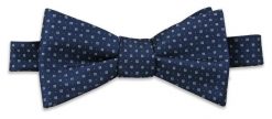 Granatowa Elegancka Wiązana Mucha -EM Men's Accessories- Męska, w Drobny Wzór. Niebieskie krawaty i muchy Em men's accessories, bez wzorów, eleganckie. Za 59.99 zł.
