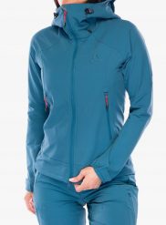 Kurtka skiturowa damska Mountain Equipment Frontier Hooded Jacket - indian teal. Kurtki sportowe damskie NoName, bez wzorów, bez ramiączek, bez kaptura. Za 889.31 zł.