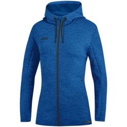 Kurtka Jako femme à capuche Premium Basics. Niebieskie kurtki sportowe damskie Jako, s, bez wzorów, z elastanu, bez ramiączek, z kapturem, na fitness i siłownię. Za 311.75 zł.