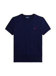 Polo Ralph Lauren T-Shirt 211971872004 Granatowy Slim Fit. Niebieskie t-shirty damskie Polo Ralph Lauren, xs, bez wzorów, z bawełny, bez kołnierzyka, bez ramiączek. Za 769.99 zł.