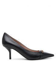 Emporio Armani Czółenka X3E488 XF271 00002 Czarny. Czarne czółenka damskie Emporio Armani, bez wzorów, ze skóry, bez obcasa, bez zapięcia. Za 1,469.00 zł.