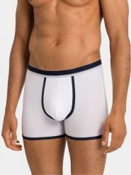 Hanro Bokserki 73211 Biały. Białe bokserki męskie Hanro, bez wzorów, z bawełny. Za 149.99 zł.