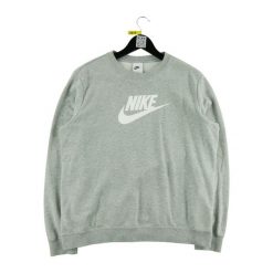 Second life - Męski szary sweter - Stan dobry. Szare swetry męskie Nike, m, bez wzorów, sportowe, bez kołnierzyka, bez ramiączek. Za 84.56 zł.