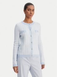 Morgan Kardigan 261-MIRES Błękitny Slim Fit. Niebieskie kardigany damskie Morgan, xl, bez wzorów, z syntetyku, bez kołnierzyka. Za 239.99 zł.