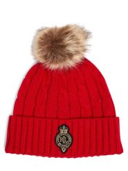 Lauren Ralph Lauren Czapka damska Kobiety czerwony jednolity, ONE SIZE. Czerwone czapki damskie Lauren Ralph Lauren, z aplikacjami, z dzianiny, eleganckie. Za 399.95 zł.