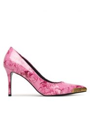 Versace Jeans Couture Szpilki 80VA3S50 ZS366 499 Różowy. Czerwone szpilki damskie Versace Jeans Couture, bez wzorów, z jeansu, bez obcasa, na szpilce, bez zapięcia. Za 989.99 zł.