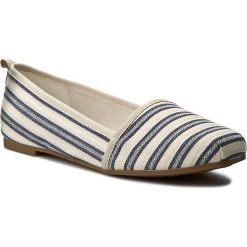 Półbuty TAMARIS - 1-24668-28 Navy Stripes 874. Brązowe półbuty damskie Tamaris, bez wzorów, z materiału, bez obcasa, na obcasie, bez zapięcia. W wyprzedaży za 109.00 zł.