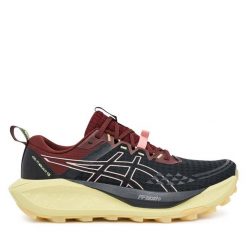 Buty do biegania Asics. Czarne obuwie sportowe damskie Asics, bez wzorów, bez zapięcia, do biegania. Za 489.99 zł.