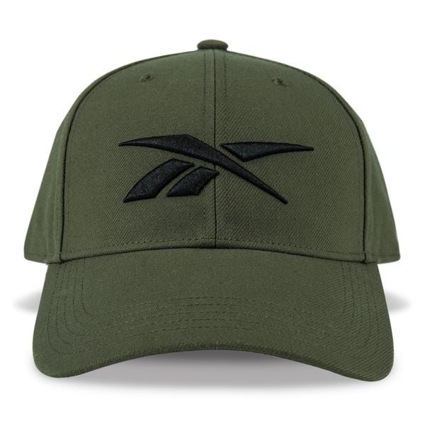 Czapka z daszkiem Reebok Vector. Zielone czapki damskie Decathlon, bez wzorów, z materiału, sportowe. Za 69.99 zł.
