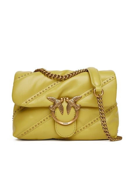 PINKO Torebka Love Puff Mini Cl PE 25 PLTT 100039 A26T Zielony. Zielone torebki do ręki damskie Pinko, bez wzorów, ze skóry, bez dodatków. Za 1,129.00 zł.