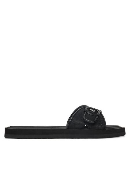 MICHAEL Michael Kors Klapki 40R6MKFA2D Czarny. Czarne klapki damskie MICHAEL Michael Kors, bez wzorów, z materiału, bez obcasa, bez zapięcia. Za 202.99 zł.