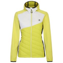 Hybridowa kurtka narciarska damska Dare 2B Ascending. Białe kurtki sportowe damskie Dare 2B, na zimę, bez wzorów, bez ramiączek, bez kaptura, narciarskie. Za 149.99 zł.
