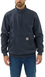 Bluza Carhartt Quarter Zip Midweight Mock New Navy. Niebieskie bluzy męskie Carhartt, m, bez wzorów, bez ramiączek, bez kaptura. Za 241.31 zł.