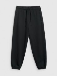 4F Spodnie dresowe joggery damskie - czarne XL. Czarne spodnie dresowe damskie 4F, bez wzorów, z dresówki. Za 149.99 zł.