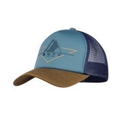 Czapka z daszkiem BUFF® TRUCKER CAP BRAK STONE BLUE. Niebieskie czapki damskie Buff, bez wzorów, z materiału. Za 99.99 zł.