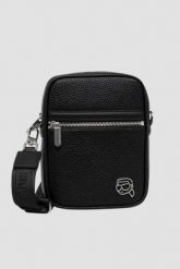 KARL LAGERFELD Czarna saszetka Ikon Outline Crossbody. Czarne torby na ramię męskie KARL LAGERFELD. W wyprzedaży za 513.99 zł.